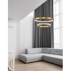 Antique Gold Brass Aluminium & Acrylic LED 60 Watt 230 Volt 3113Lm 3000 IP20 D: 60 H: 120 cm 9862852