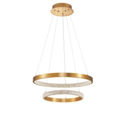 Antique Gold Brass Aluminium & Acrylic LED 60 Watt 230 Volt 3113Lm 3000 IP20 D: 60 H: 120 cm 9862852