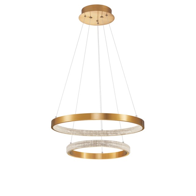 Antique Gold Brass Aluminium & Acrylic LED 60 Watt 230 Volt 3113Lm 3000 IP20 D: 60 H: 120 cm 9862852