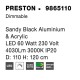 Dimmable Sandy Black Aluminium & Acrylic LED 60 Watt 230 Volt 4030Lm 3000 IP20 D: 110 H1: 4 H 2: 120 cm 9865110