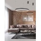 Dimmable Sandy Black Aluminium & Acrylic LED 25 Watt 230 Volt 1800Lm 3000 IP20 40 D: 40 H1: 4 H2: 120 cm 9865140