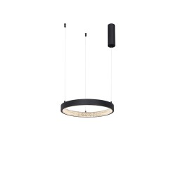 Dimmable Sandy Black Aluminium & Acrylic LED 25 Watt 230 Volt 1800Lm 3000 IP20 40 D: 40 H1: 4 H2: 120 cm 9865140