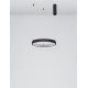 Dimmable Sandy Black Aluminium & Acrylic LED 25 Watt 230 Volt 1800Lm 3000 IP20 40 D: 40 H1: 4 H2: 120 cm 9865140