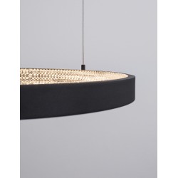Dimmable Sandy Black Aluminium & Acrylic LED 37 Watt 230 Volt 2264Lm 3000 IP20 D: 60 H1: 4 H 2: 120 cm 9865160