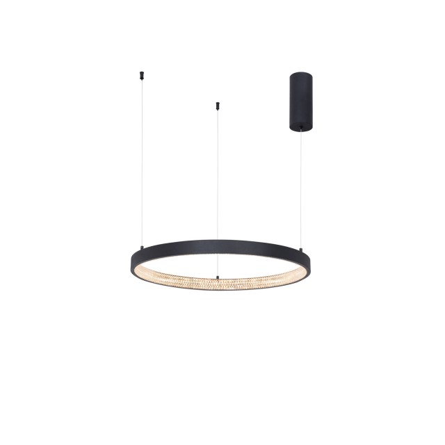 Dimmable Sandy Black Aluminium & Acrylic LED 37 Watt 230 Volt 2264Lm 3000 IP20 D: 60 H1: 4 H 2: 120 cm 9865160
