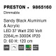 Dimmable Sandy Black Aluminium & Acrylic LED 37 Watt 230 Volt 2264Lm 3000 IP20 D: 60 H1: 4 H 2: 120 cm 9865160