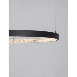 Dimmable Sandy Black Aluminium & Acrylic LED 50 Watt 230 Volt 2727Lm 3000 IP20 D: 80 H1: 4 H 2: 120 cm 9865180