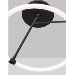 Sandy Black Aluminium & Acrylic LED 21 Watt 230 Volt 1900Lm 3000 IP20 D: 38 W: 38 H: 37 cm 9892162