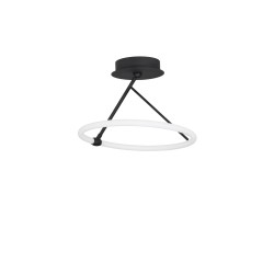 Sandy Black Aluminium & Acrylic LED 21 Watt 230 Volt 1900Lm 3000 IP20 D: 38 W: 38 H: 37 cm 9892162