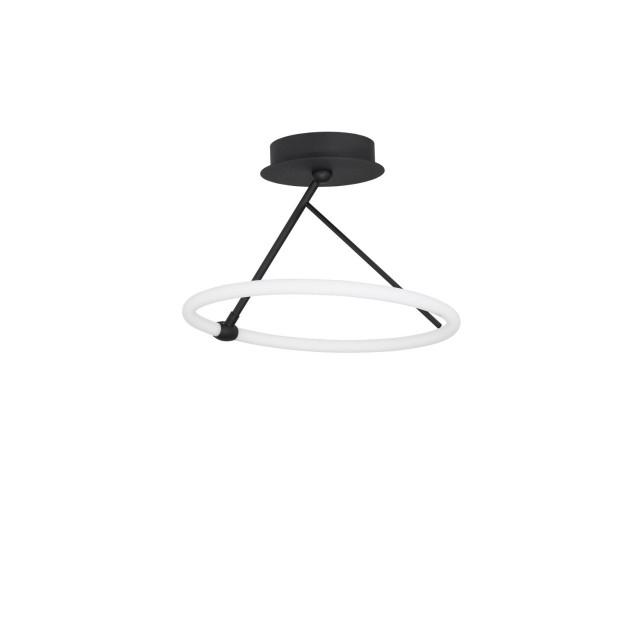 Sandy Black Aluminium & Acrylic LED 21 Watt 230 Volt 1900Lm 3000 IP20 D: 38 W: 38 H: 37 cm 9892162