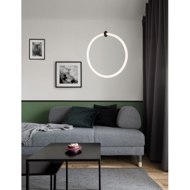 Sandy Black Aluminium & Acrylic LED 21 Watt 230 Volt 1900Lm 3000 IP20 D: 38 W: 19 H: 120 cm 9892164