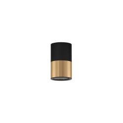 Sandy Black & Gold Aluminium LED GU10 1x10 Watt IP20 230 Volt Bulb Excluded D: 6 H: 10 cm