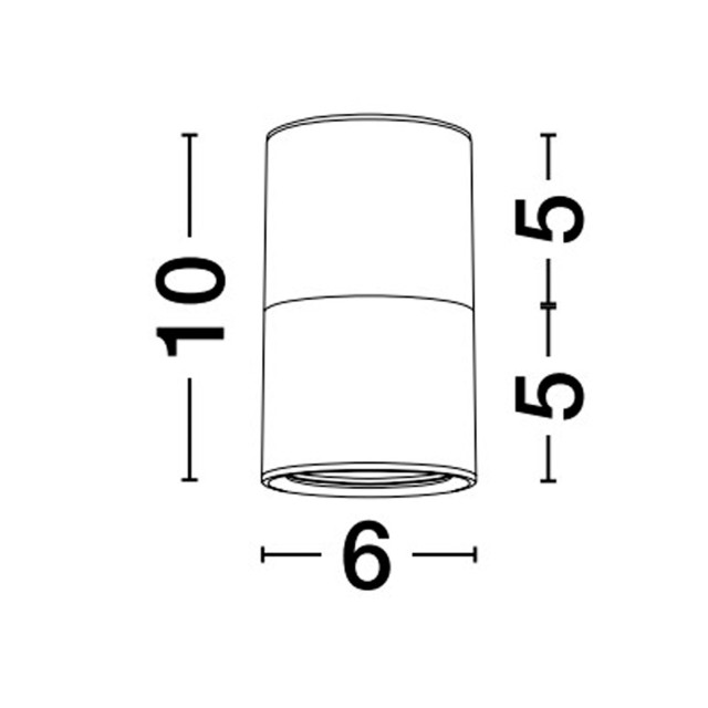 Sandy Black & Gold Aluminium LED GU10 1x10 Watt IP20 230 Volt Bulb Excluded D: 6 H: 10 cm
