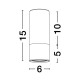 Sandy Black & Gold Aluminium LED GU10 1x10 Watt IP20 230 Volt Bulb Excluded D: 6 H: 15 cm