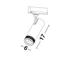 Sandy White Aluminium 20W 220- 240V D:6 H:17 1433Lm 3000K IP20