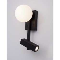 Φωτιστικό Τοίχου Joline Metal & Αλουμίνιο Μαύρο LED G9 9919530 Nova Luce