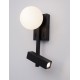 Φωτιστικό Τοίχου Joline Metal & Αλουμίνιο Μαύρο LED G9 9919530 Nova Luce
