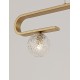 Clear Structured Glass & Brass Gold LED G9 3x5 Watt 230 Volt IP20 Bulb Excluded L: 80 W: 10 H: 180 cm 9960272