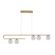 Clear Structured Glass & Brass Gold LED G9 5x5 Watt 230 Volt IP20 Bulb Excluded L: 113 W: 10 H: 180 cm 9960273