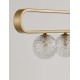 Clear Structured Glass & Brass Gold LED G9 5x5 Watt 230 Volt IP20 Bulb Excluded L: 113 W: 10 H: 180 cm 9960273