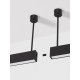 Sandy Black Aluminium LED 20W AC 220-240V 3000K 1400 Lm IP20 L:54.5 W:3.5 H:7 cm Driver Included