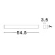 Sandy Black Aluminium LED 20W AC 220-240V 3000K 1400 Lm IP20 L:54.5 W:3.5 H:7 cm Driver Included