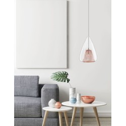 Chrome Aluminium Clear Glass & Rose Gold Frame LED G9 1x5W Bulb Excluded D: 16.5 H: 120 cm 1600200501