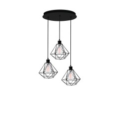 Φωτιστικό Τρίφωτο E27 Μαύρο Pietra 673603 NOVA LUCE