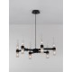 Matt Black Metal Clear & Frost Glass
