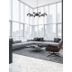 Matt Black Metal Clear & Frost Glass