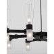 Matt Black Metal Clear & Frost Glass