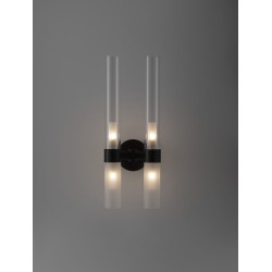 Φωτιστικό Τοίχου Century Μεταλλο Μαύρο & Frosted Γυαλί LED G9 9006055 Nova Luce