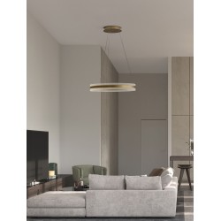 Φωτιστικό Κρεμαστό Εσωτερικού Χώρου με LED Πλακέτα Αλουμινίου Χρυσό Φ60 Agos 9054444 Nova Luce