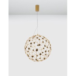 ΦΩΤΙΣΤΙΚΟ ΚΡΕΜΑΣΤΟ LED ΧΡΥΣΟ ΠΛΕΓΜΑ SOLE NOVA LUCE 9186002