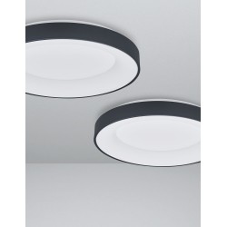 Sandy Black Aluminium & Acrylic LED 50 Watt 230 Volt 3250Lm 3000 - 4000K IP20 D: 60 H: 9 cm 9853042
