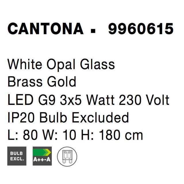 Φωτιστικό οροφης nova 9960615 CANTONA
