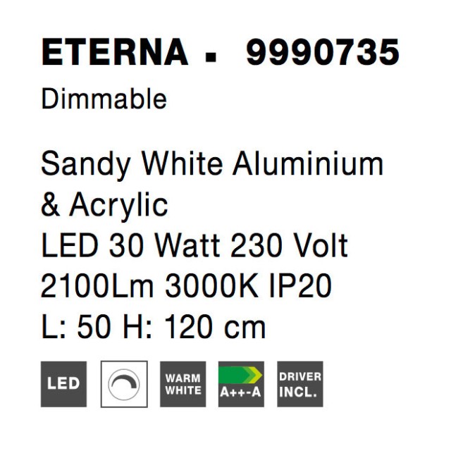 Φωτιστικό οροφης nova luce 9990735 eterna μοντερνο