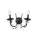 ΑΠΛΙΚΑ TOIXOY ΜΕΤΑΛΛΙΚΗ ΔΙΑΦΑΝΕΣ ΓΥΑΛΙ 2XE27 Max 15w  320X300mm ΜΑΥΡO ARTE ILLUMINA KRISTALLO