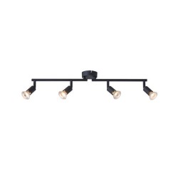 ΣΠΟΤ ΚΙΝΗΤΟ 3ΦΩΤΟ ΜΕΤΑΛΛΙΚΟ ΜΑΥΡΟ 3XGU10 Max 7w 300X80X125mm ARTE ILLUMINA VORRAS