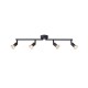 ΣΠΟΤ ΚΙΝΗΤΟ 4ΦΩΤΟ  ΜΕΤΑΛΛΙΚΟ Max 7W 4XGU10 600X80X130mm ΜΑΥΡΟ ARTE ILLUMINA VORRAS