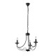 ΦΩΤΙΣΤΙΚΟ ΚΡΕΜΑΣΤΟ ΜΕΤΑΛΛΟ 3ΦΩΤΟ 3XE27 Max 15w  470X600mm ΜΑΥΡΟ ΔΙΑΦΑΝΕΣ ΓΥΑΛΙ ARTE ILLUMINA KRISTALLO
