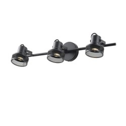 ΣΠΟΤ ΟΡΟΦΗΣ ΤΡΙΠΛΟ ΜΕ ΔΙΧΤΥ E27 Max 15w 640X100X300mm ΜΑΥΡΟ ARTE ILLUMINA SOLUN