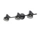 ΣΠΟΤ ΟΡΟΦΗΣ ΤΡΙΠΛΟ ΜΕ ΔΙΧΤΥ E27 Max 15w 640X100X300mm ΜΑΥΡΟ ARTE ILLUMINA SOLUN