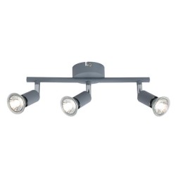 ΣΠΟΤ ΚΙΝΗΤΟ 3ΦΩΤΟ ΜΕΤΑΛΛΙΚΟ  ΓΚΡΙ 3XGU10 Max 7w 300X80X125mm ARTE ILLUMINA VORRAS