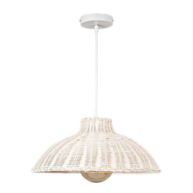 ΦΩΤΙΣΤΙΚΟ ΚΡΕΜΑΣΤΟ ΜΟΝΟΦΩΤΟ Ε27 MAX 60W D450XH180 RATTAN ΛΕΥΚΟ ARTE ILLUMINA KAI ΦΩΤΙΣΤΙΚΟ ΚΡΕΜΑΣΤΟ ΜΟΝΟΦΩΤΟ Ε27 MAX 60W D450XH180 RATTAN ΛΕΥΚΟ ARTE ILLUMINA KAI