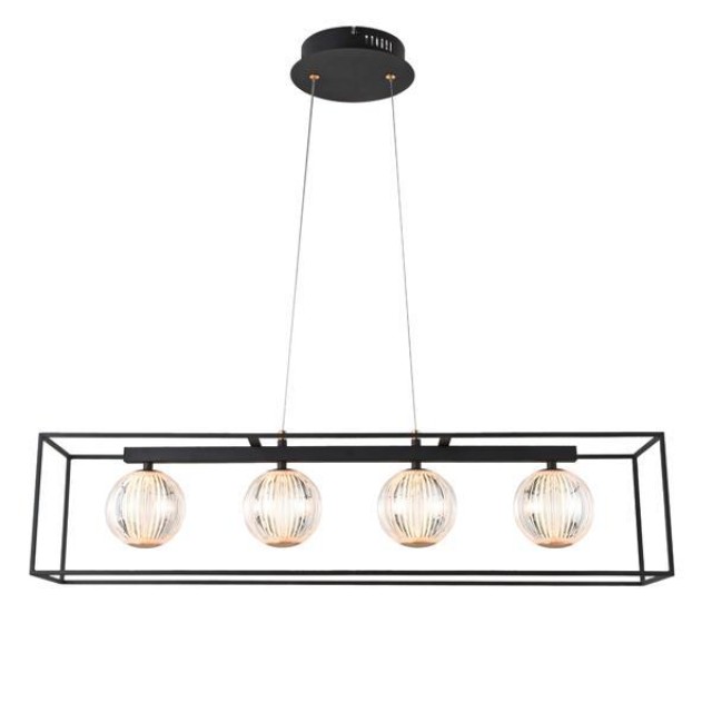 ΦΩΤΙΣΤΙΚΟ ΚΡΕΜΑΣΤΟ ΜΕΤΑΛΛΟ LED 14W 650Lm 3000K 80X1200mm ΜΑΥΡΟ ARTE ILLUMINA BOX