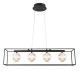 ΦΩΤΙΣΤΙΚΟ ΚΡΕΜΑΣΤΟ ΜΕΤΑΛΛΟ LED 14W 650Lm 3000K 80X1200mm ΜΑΥΡΟ ARTE ILLUMINA BOX