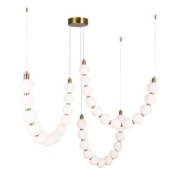 ΦΩΤΙΣΤΙΚΟ ΚΡΕΜΑΣΤΟ ΜΕΤΑΛΛΟ LED 35W 2730Lm 3000K 900Χ1890mm ΜΠΡΟΝΖΕ-ΛΕΥΚΟ ARTE ILLUMINA TREA