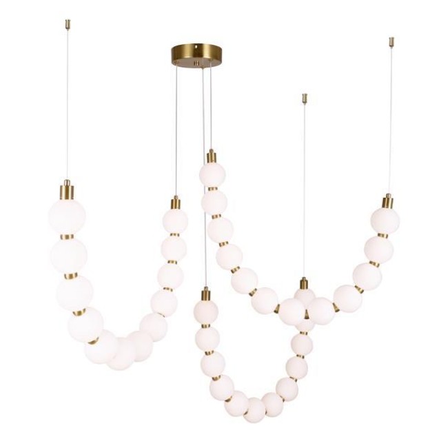 ΦΩΤΙΣΤΙΚΟ ΚΡΕΜΑΣΤΟ ΜΕΤΑΛΛΟ LED 35W 2730Lm 3000K 900Χ1890mm ΜΠΡΟΝΖΕ-ΛΕΥΚΟ ARTE ILLUMINA TREA