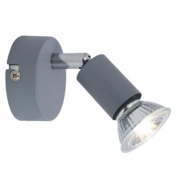 ΣΠΟΤ ΚΙΝΗΤΟ ΜΕΤΑΛΛΙΚΟ 1XGU10 Max 7W 70X105mm ΓΚΡΙ ARTE ILLUMINA VORRAS
